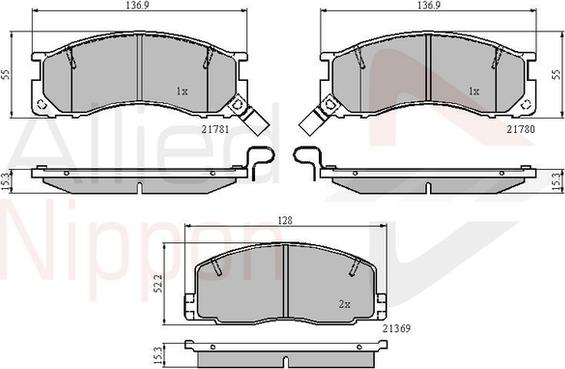 Comline ADB3441 - Тормозные колодки, дисковые, комплект autosila-amz.com