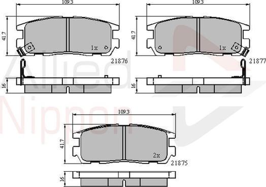 Comline ADB3461 - Тормозные колодки, дисковые, комплект autosila-amz.com