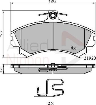 Comline ADB3462 - Тормозные колодки, дисковые, комплект autosila-amz.com