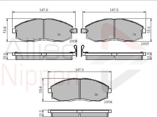 Comline ADB3481 - Тормозные колодки, дисковые, комплект autosila-amz.com