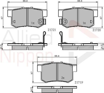 Comline ADB3471 - Тормозные колодки, дисковые, комплект autosila-amz.com