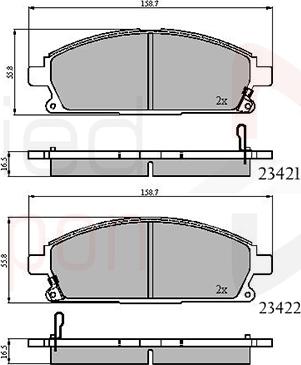 Comline ADB3591 - Тормозные колодки, дисковые, комплект autosila-amz.com