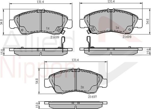 Comline ADB3556 - Тормозные колодки, дисковые, комплект autosila-amz.com