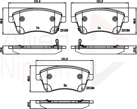 Comline ADB36047 - Тормозные колодки, дисковые, комплект autosila-amz.com