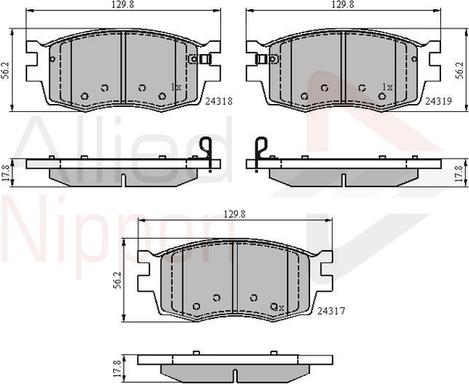 Comline ADB31519 - Тормозные колодки, дисковые, комплект autosila-amz.com