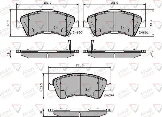 Comline ADB31588 - Тормозные колодки, дисковые, комплект autosila-amz.com