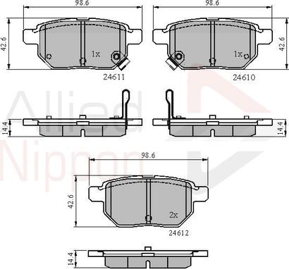 Comline ADB31579 - Тормозные колодки, дисковые, комплект autosila-amz.com