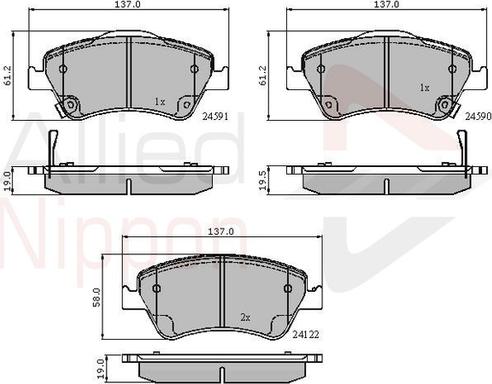 Comline ADB31576 - Тормозные колодки, дисковые, комплект autosila-amz.com