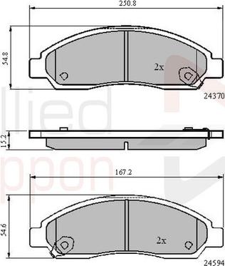 Comline ADB31573 - Тормозные колодки, дисковые, комплект autosila-amz.com