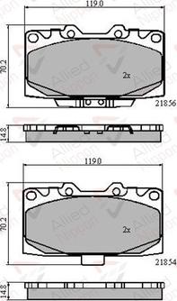 Comline ADB31614 - Тормозные колодки, дисковые, комплект autosila-amz.com