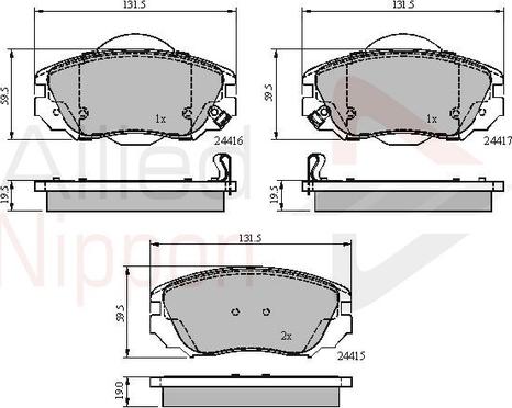 Comline ADB31679 - Тормозные колодки, дисковые, комплект autosila-amz.com