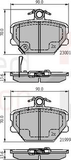 Comline ADB31019 - Тормозные колодки, дисковые, комплект autosila-amz.com