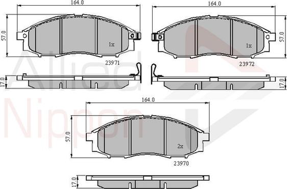 Comline ADB31193 - Тормозные колодки, дисковые, комплект autosila-amz.com