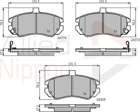 Comline ADB31197 - Тормозные колодки, дисковые, комплект autosila-amz.com