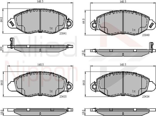 Comline ADB31107 - Тормозные колодки, дисковые, комплект autosila-amz.com