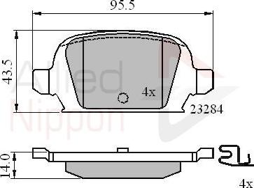 Comline ADB31135 - Тормозные колодки, дисковые, комплект autosila-amz.com