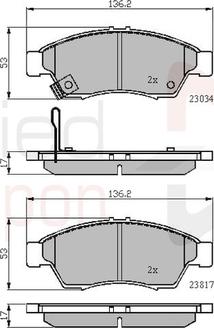 Comline ADB31125 - Тормозные колодки, дисковые, комплект autosila-amz.com