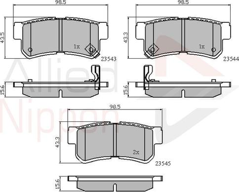 Comline ADB31126 - Тормозные колодки, дисковые, комплект autosila-amz.com