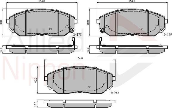 Comline ADB31178 - Тормозные колодки, дисковые, комплект autosila-amz.com