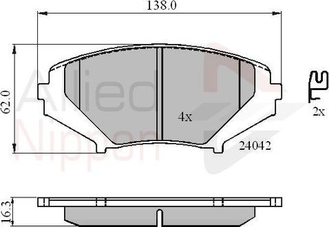 Comline ADB31246 - Тормозные колодки, дисковые, комплект autosila-amz.com