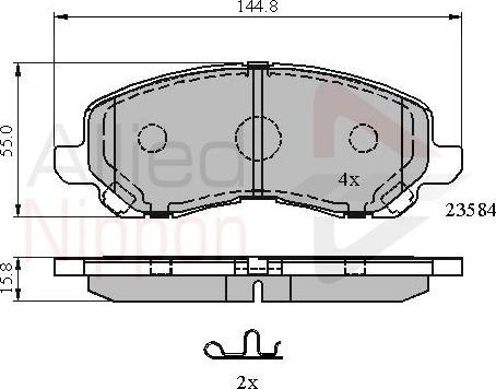 Comline ADB31256 - Тормозные колодки, дисковые, комплект autosila-amz.com