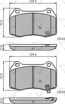 Comline ADB31258 - Тормозные колодки, дисковые, комплект autosila-amz.com