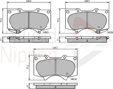 Comline ADB31201 - Тормозные колодки, дисковые, комплект autosila-amz.com