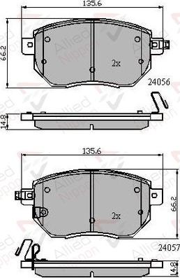 Comline ADB31745 - Тормозные колодки, дисковые, комплект autosila-amz.com