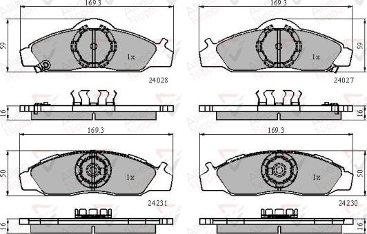 Comline ADB31746 - Тормозные колодки, дисковые, комплект autosila-amz.com