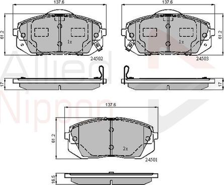 Comline ADB31768 - Тормозные колодки, дисковые, комплект autosila-amz.com