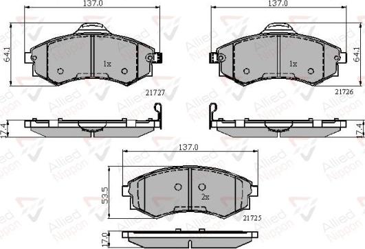 Comline ADB31781 - Тормозные колодки, дисковые, комплект autosila-amz.com