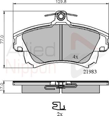 Comline ADB3813 - Тормозные колодки, дисковые, комплект autosila-amz.com