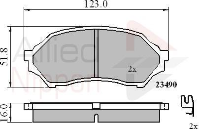 Comline ADB3817 - Тормозные колодки, дисковые, комплект autosila-amz.com