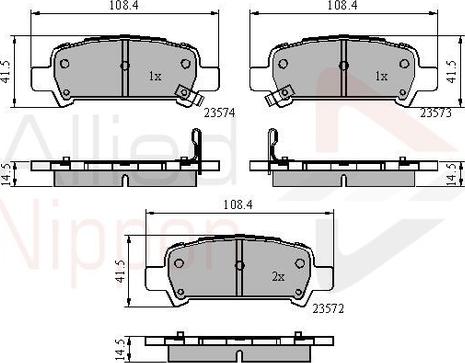 Comline ADB3882 - Тормозные колодки, дисковые, комплект autosila-amz.com