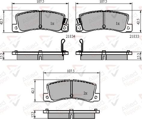 Comline ADB3839 - Тормозные колодки, дисковые, комплект autosila-amz.com