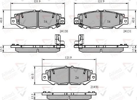 Comline ADB3835 - Тормозные колодки, дисковые, комплект autosila-amz.com