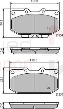 Comline ADB3829 - Тормозные колодки, дисковые, комплект autosila-amz.com