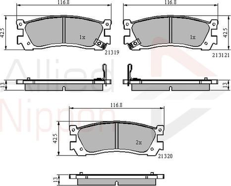 Comline ADB3824 - Тормозные колодки, дисковые, комплект autosila-amz.com