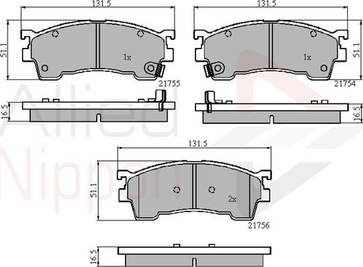 Comline ADB3823 - Тормозные колодки, дисковые, комплект autosila-amz.com