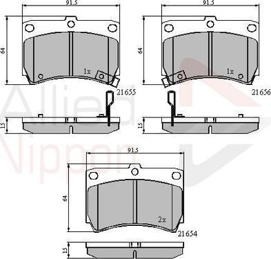 Comline ADB3245 - Тормозные колодки, дисковые, комплект autosila-amz.com