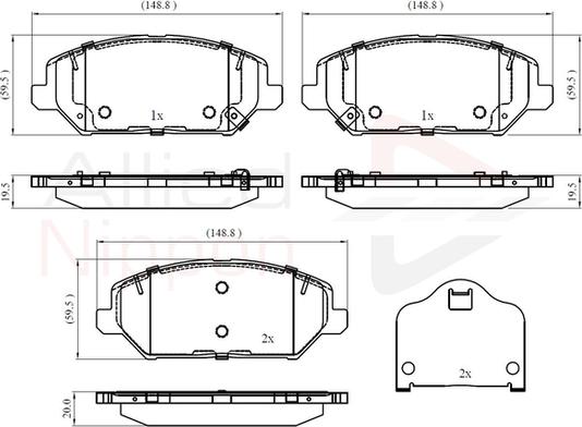 Comline ADB32409 - Тормозные колодки, дисковые, комплект autosila-amz.com