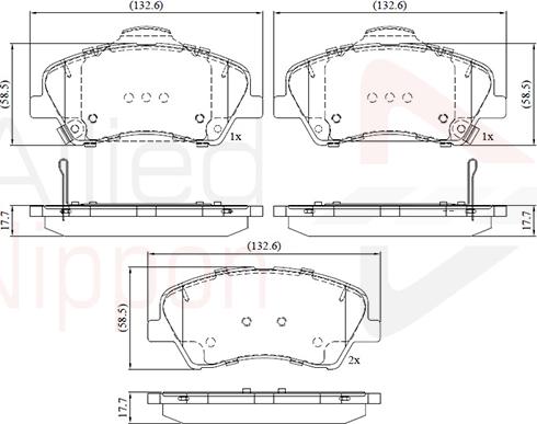 Comline ADB32419 - Тормозные колодки, дисковые, комплект autosila-amz.com