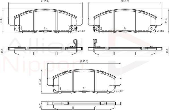 Comline ADB32427 - Тормозные колодки, дисковые, комплект autosila-amz.com