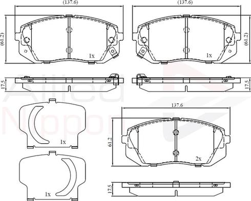 Comline ADB32529 - Тормозные колодки, дисковые, комплект autosila-amz.com