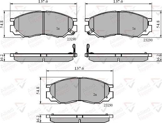 Comline ADB3269 - Тормозные колодки, дисковые, комплект autosila-amz.com