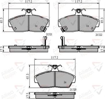 Comline ADB3262 - Тормозные колодки, дисковые, комплект autosila-amz.com