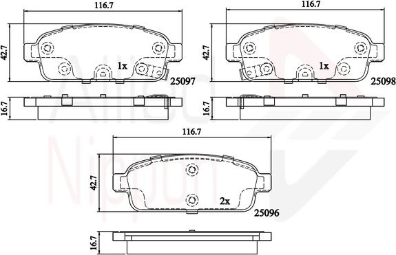 Comline ADB32024 - Тормозные колодки, дисковые, комплект autosila-amz.com