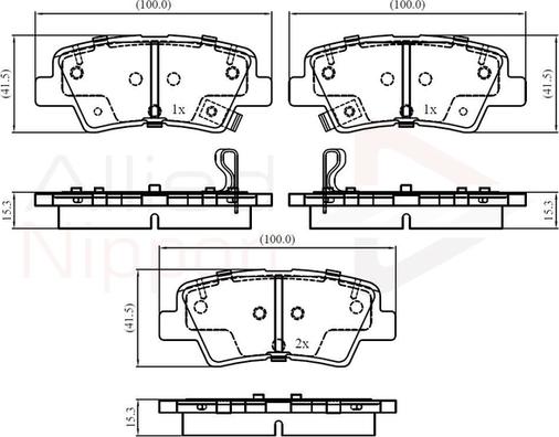 Comline ADB32161 - Тормозные колодки, дисковые, комплект autosila-amz.com