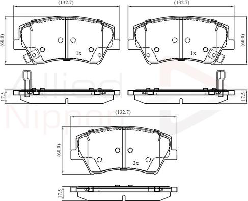 Comline ADB32343 - Тормозные колодки, дисковые, комплект autosila-amz.com