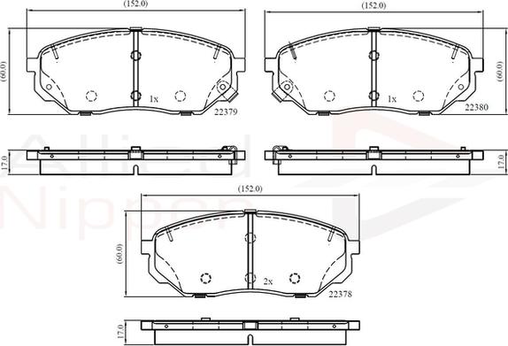 Comline ADB32353 - Тормозные колодки, дисковые, комплект autosila-amz.com